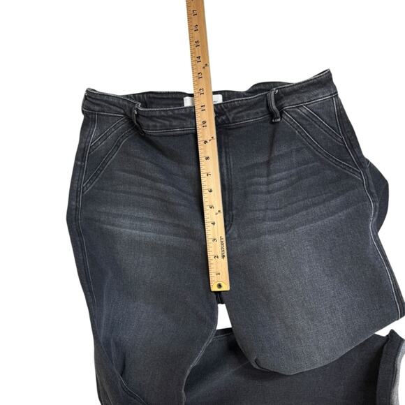 KanCan Celia Ultra High Rise Wide Flare Jeans Washed Black Denim‎ Womens Size 31 - Picture 6 of 10